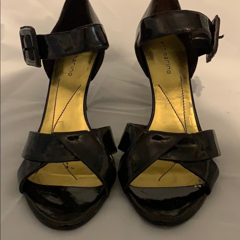 Dark leopard print Ann Marino sandals